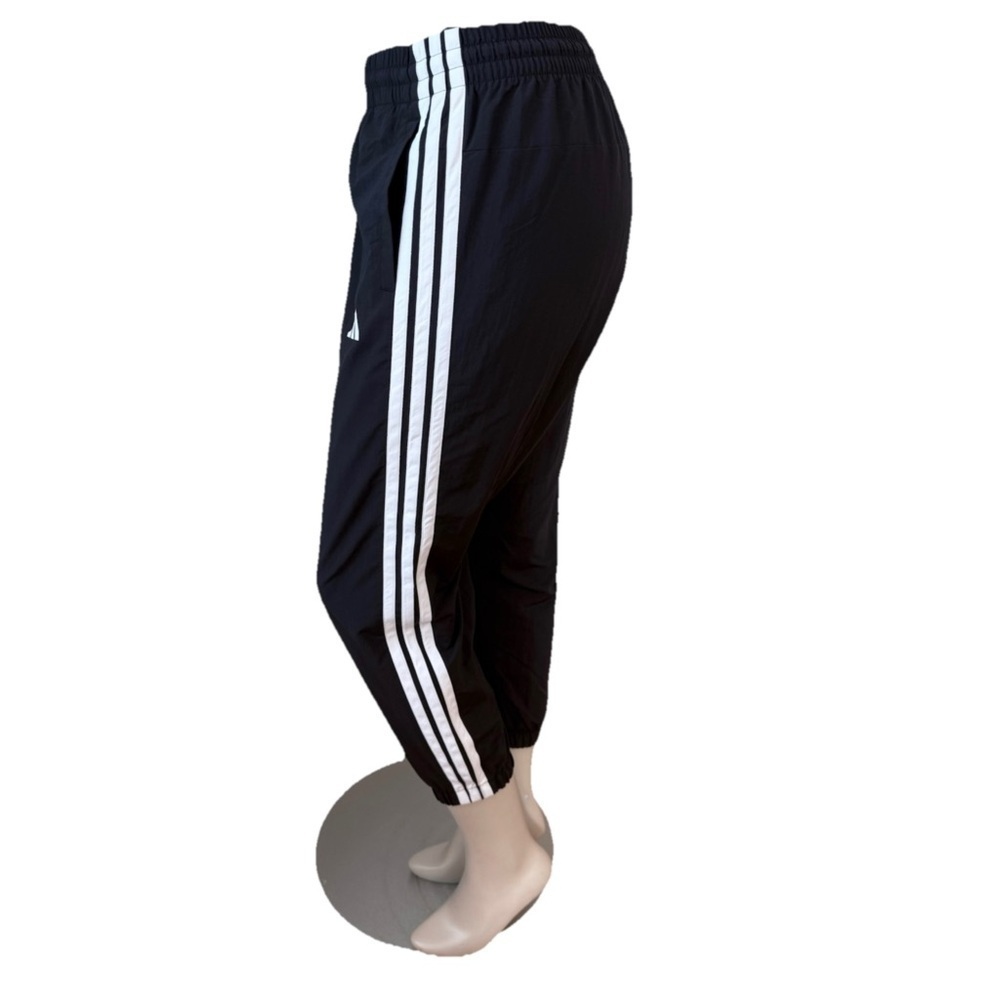 NWT Adidas White Stripes Pants 7/8 Cropped Size 2X 2XL XXL New $50 Activewear - Picture 9 of 14